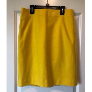J Crew Mustard Pencil Skirt